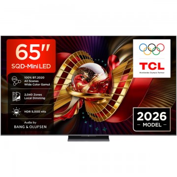 TCL Smart Τηλεόραση 65" 4K UHD SQD-Mini LED C8L HDR (2026) 65C8L